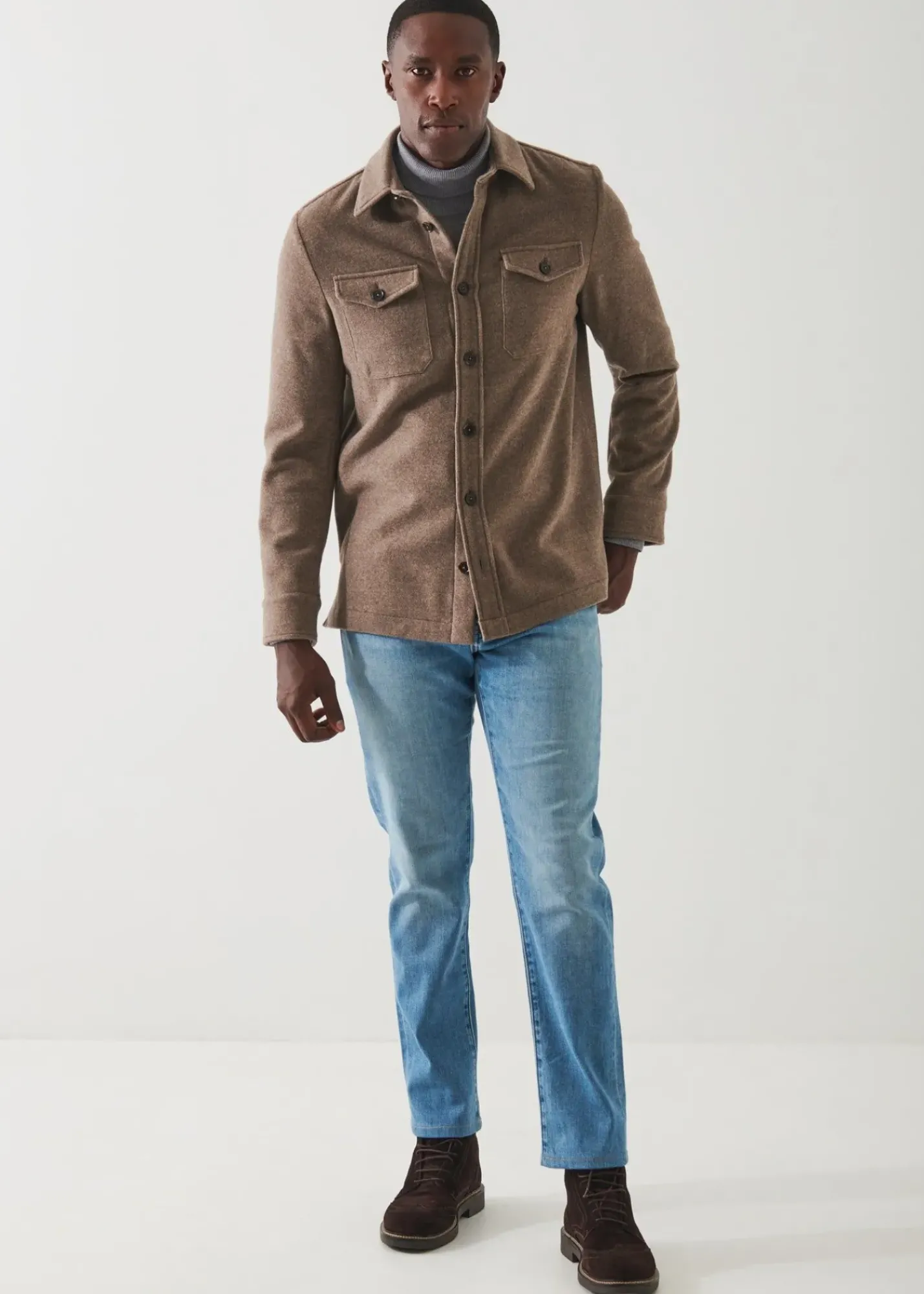 PATRICK ASSARAF Pima Stretch Fleece Hoodie|Men Sweatshirts & Hoodies