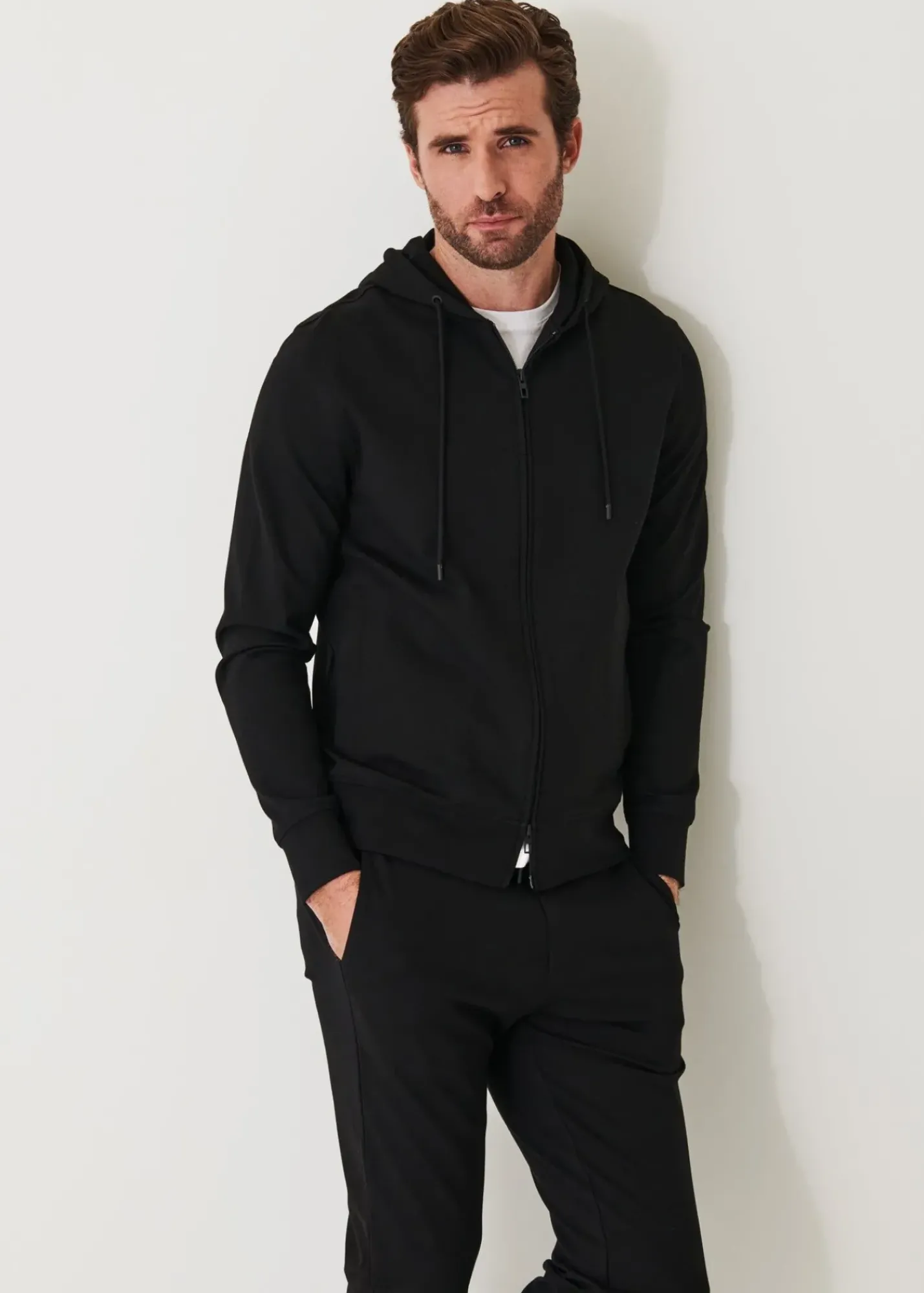 PATRICK ASSARAF Pima Stretch Fleece Quarter-Zip|Men Sweatshirts & Hoodies
