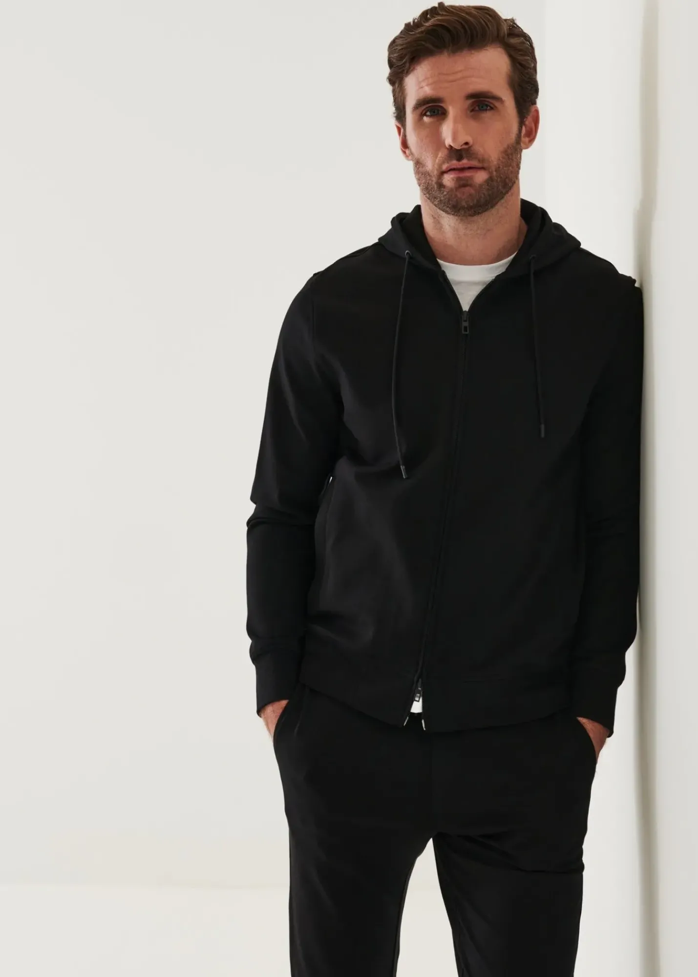 PATRICK ASSARAF Pima Stretch Fleece Quarter-Zip|Men Sweatshirts & Hoodies