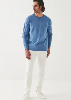 PATRICK ASSARAF Pima Stretch Fleece Track Jacket|Men Sweatshirts & Hoodies