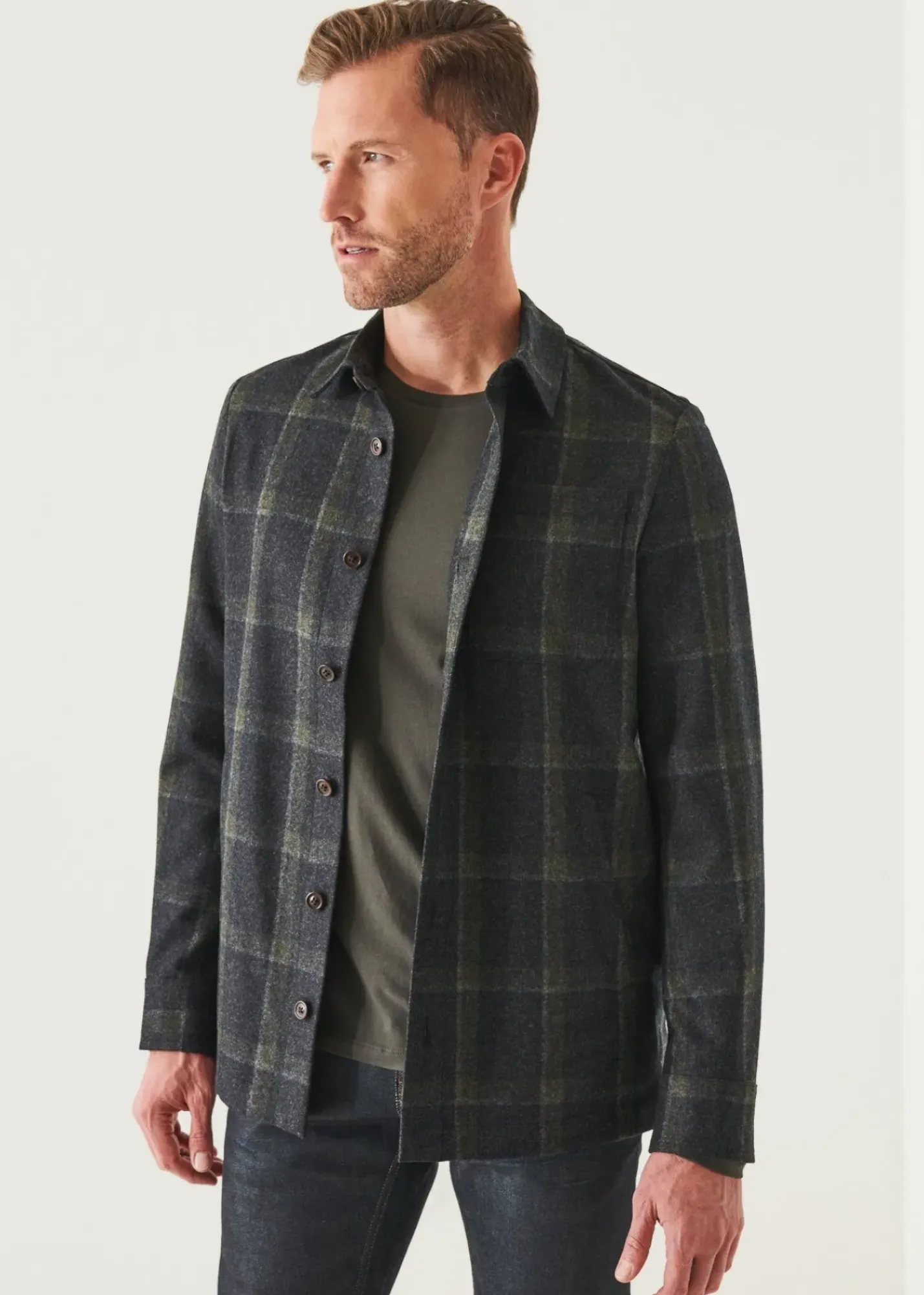 PATRICK ASSARAF Plaid Shirt Jacket|Men Outerwear