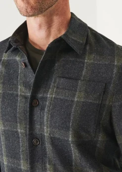 PATRICK ASSARAF Plaid Shirt Jacket|Men Outerwear
