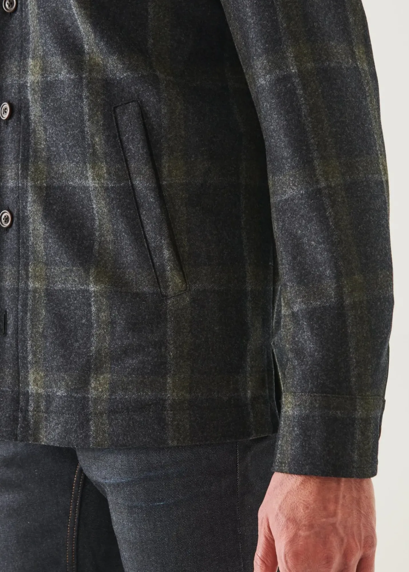 PATRICK ASSARAF Plaid Shirt Jacket|Men Outerwear