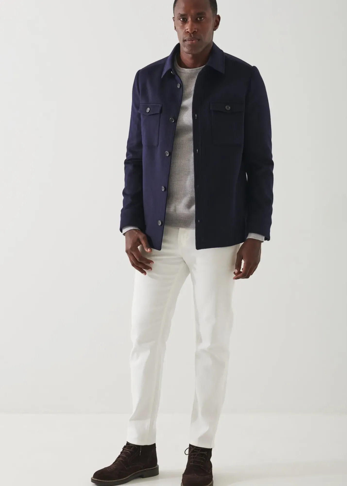PATRICK ASSARAF Plaid Shirt Jacket|Men Shirt Jackets