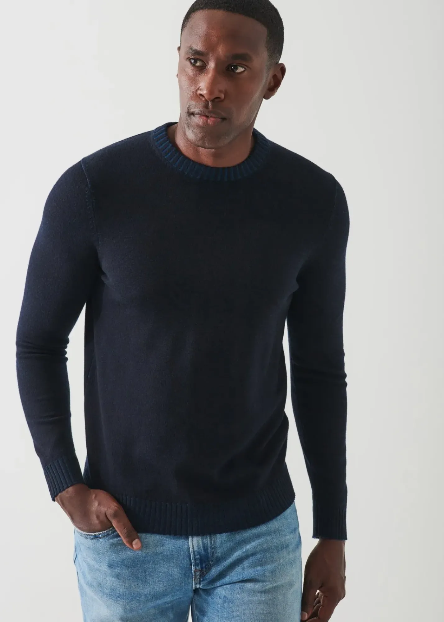 PATRICK ASSARAF Plaited Merino Wool Crewneck|Men Knitwear