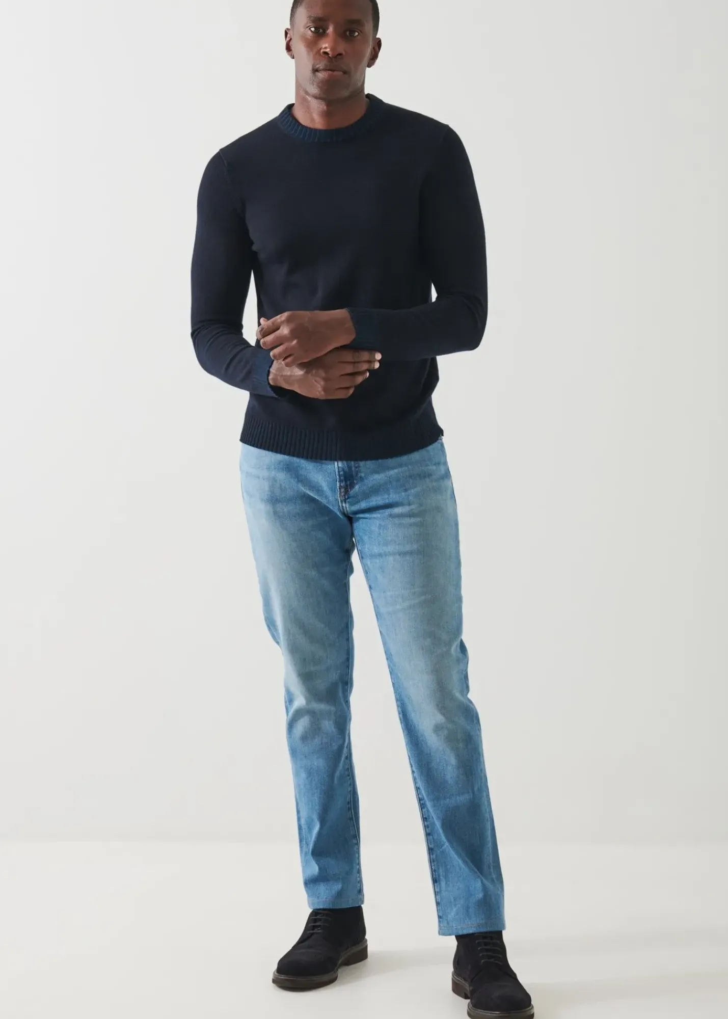 PATRICK ASSARAF Plaited Merino Wool Crewneck|Men Knitwear