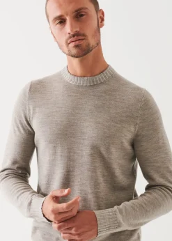 PATRICK ASSARAF Plaited Merino Wool Crewneck|Men Knitwear