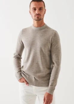 PATRICK ASSARAF Plaited Merino Wool Crewneck|Men Knitwear