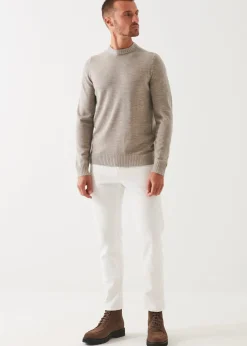 PATRICK ASSARAF Plaited Merino Wool Crewneck|Men Knitwear