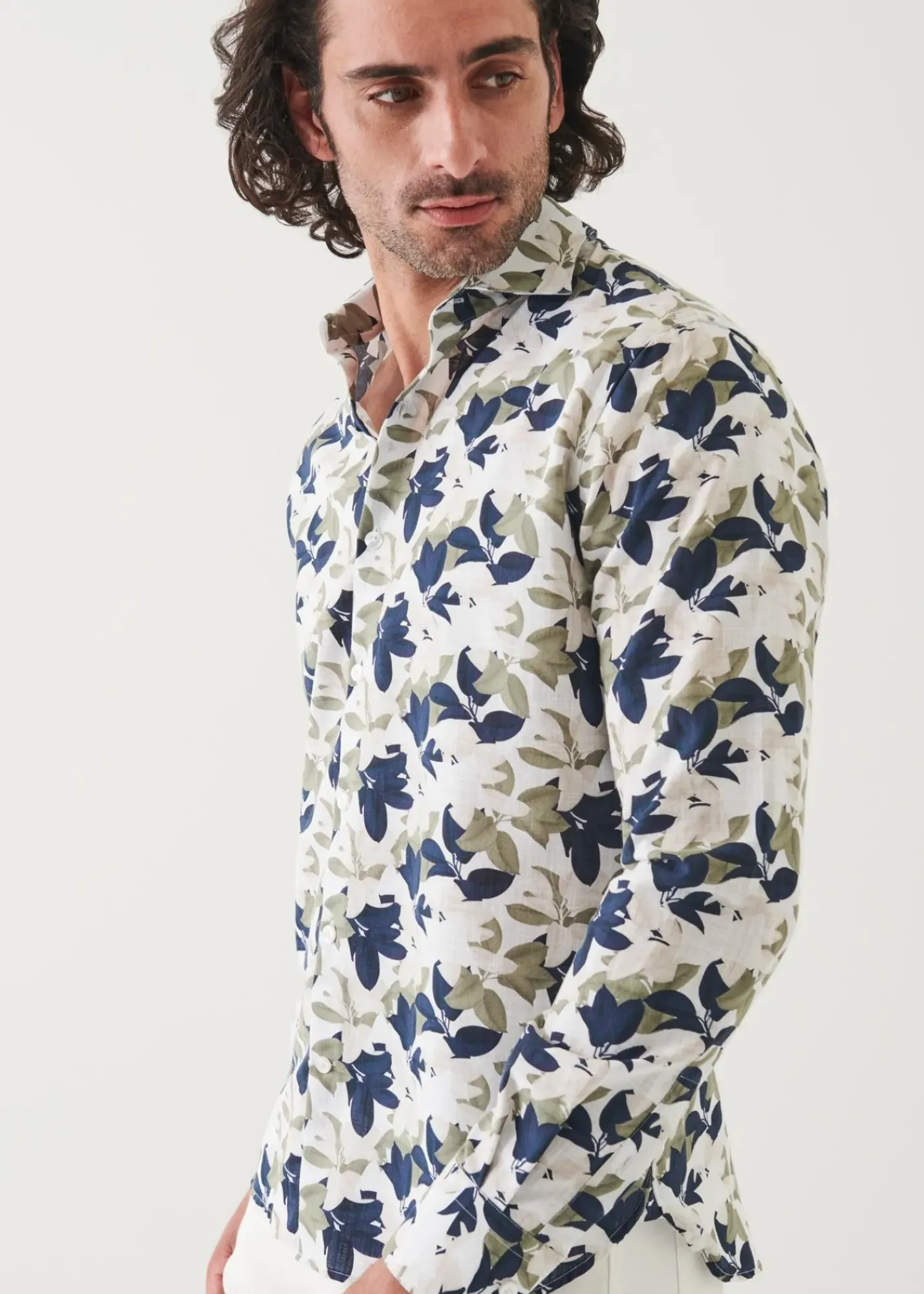 PATRICK ASSARAF Printed Cotton Long Sleeve Shirt|Men Shirts