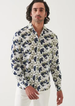 PATRICK ASSARAF Printed Cotton Long Sleeve Shirt|Men Shirts