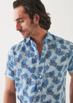 PATRICK ASSARAF Printed Linen Shirt|Men Shirts
