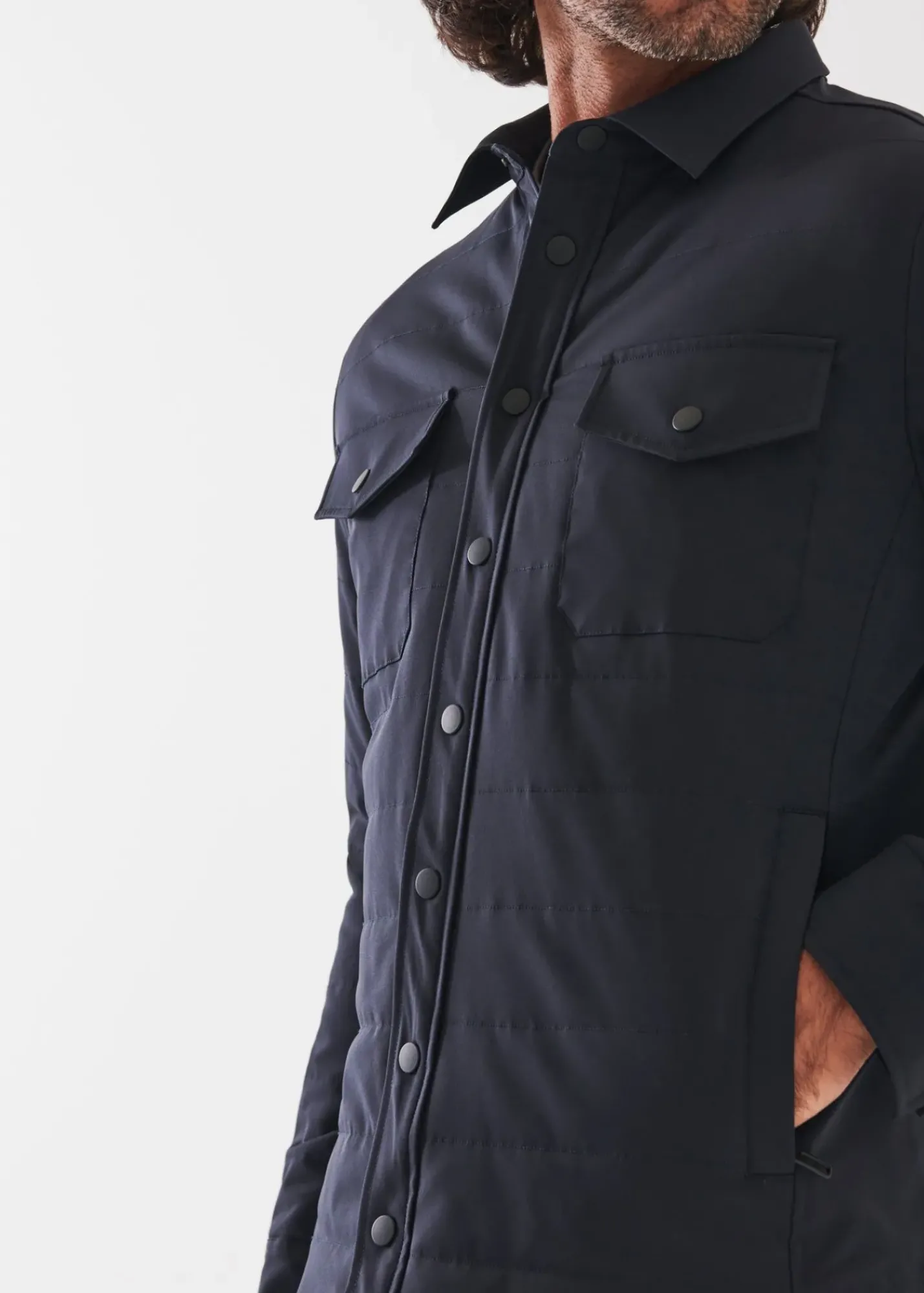 PATRICK ASSARAF Quilted Shirt Jacket|Men Outerwear