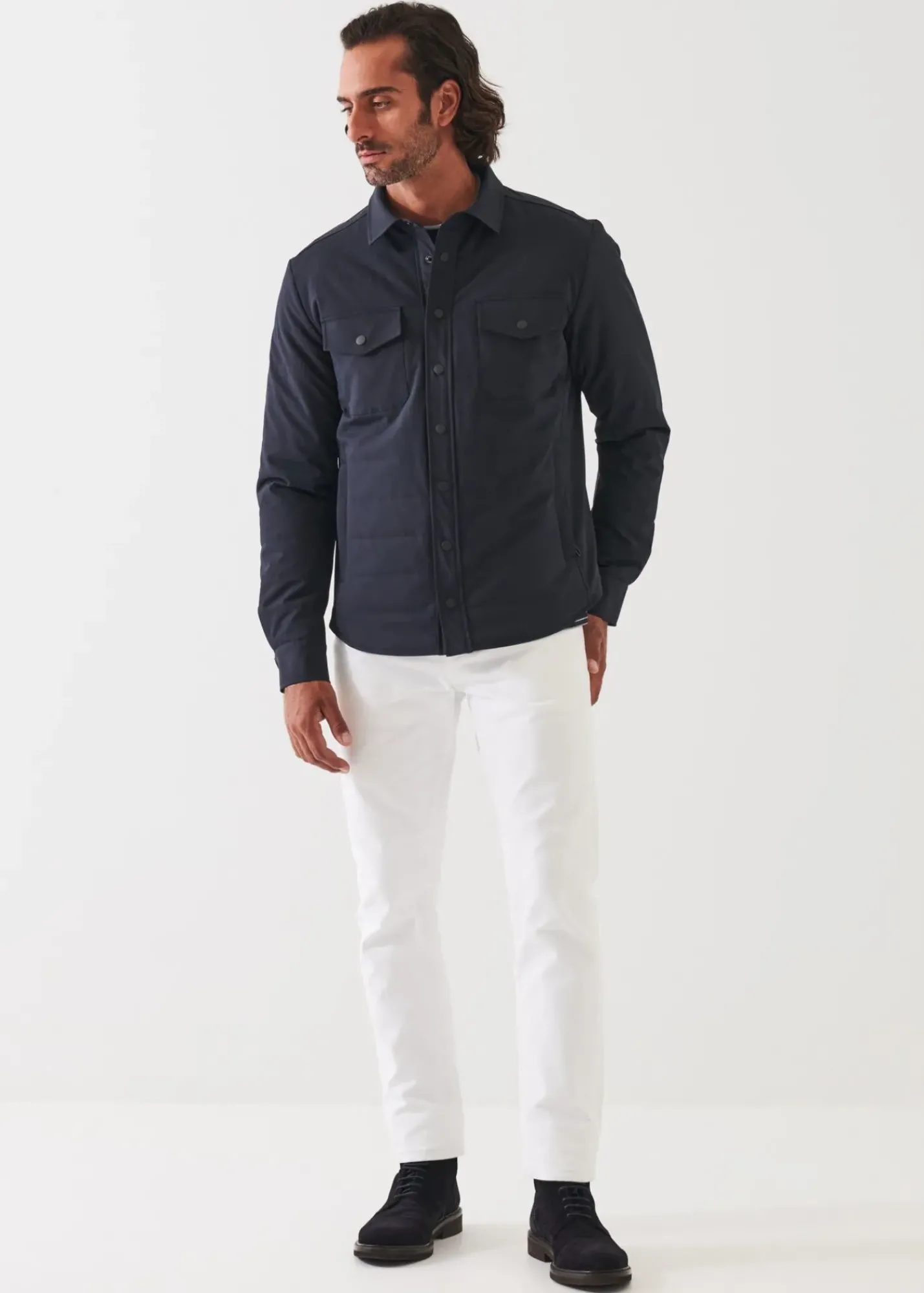 PATRICK ASSARAF Quilted Shirt Jacket|Men Outerwear