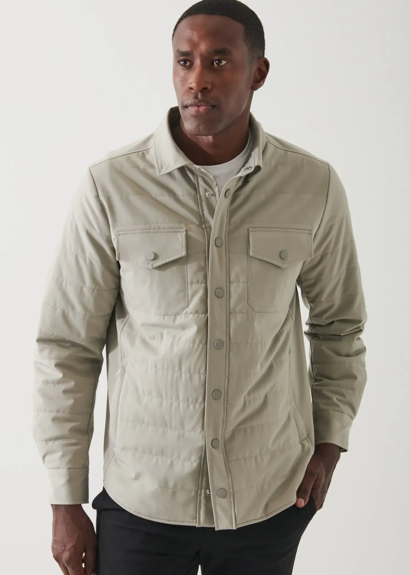 PATRICK ASSARAF Quilted Shirt Jacket|Men Outerwear