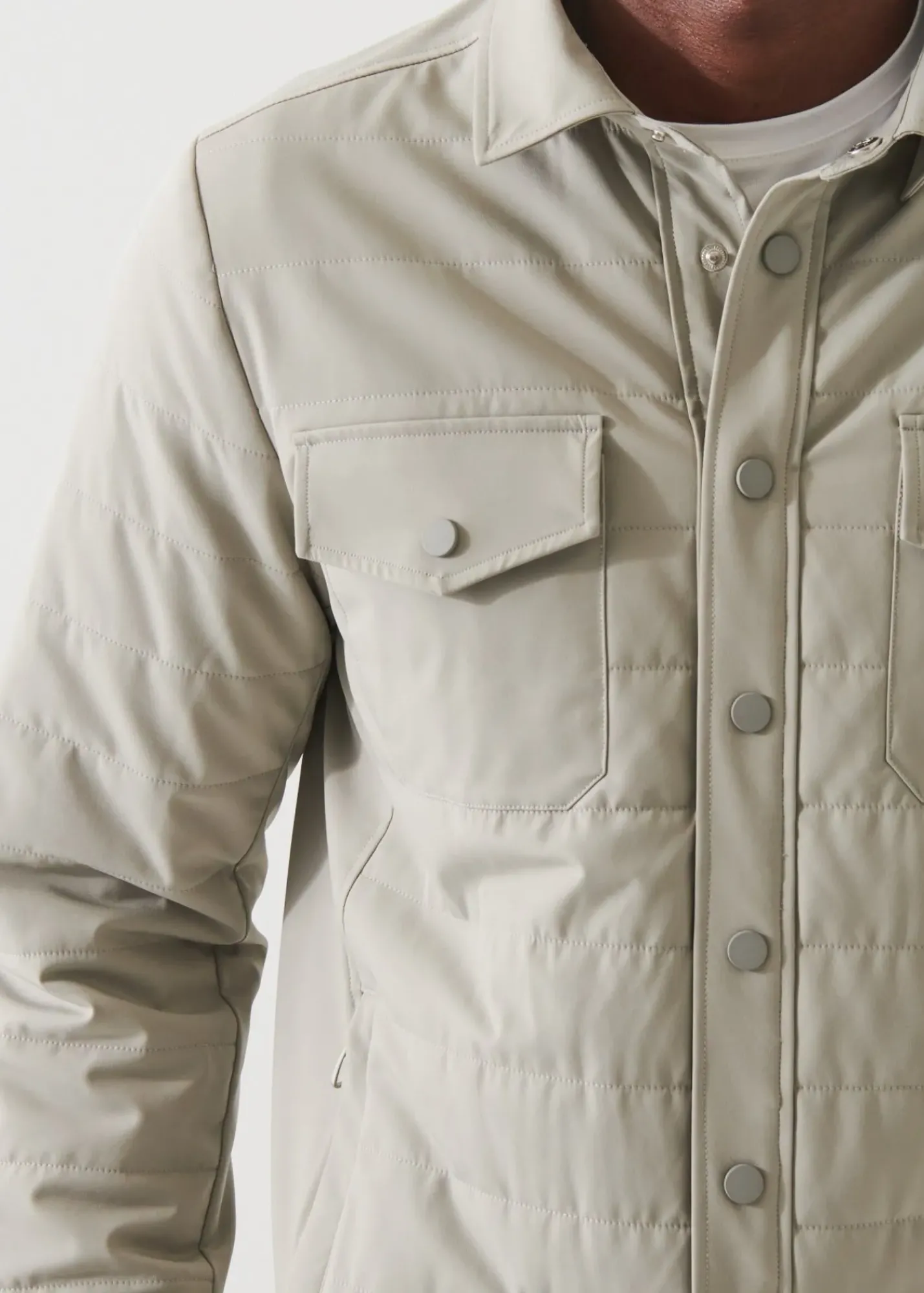 PATRICK ASSARAF Quilted Shirt Jacket|Men Outerwear