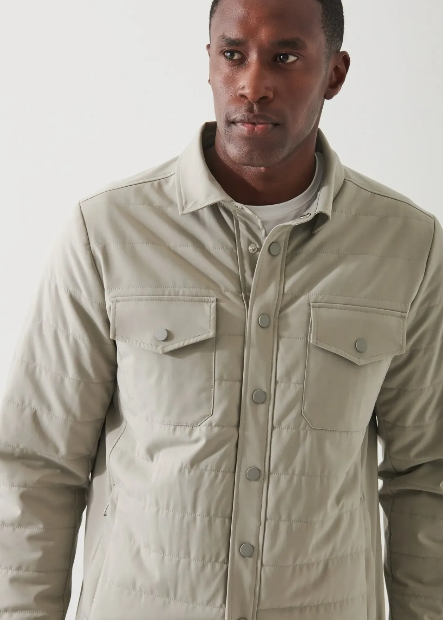 PATRICK ASSARAF Quilted Shirt Jacket|Men Outerwear