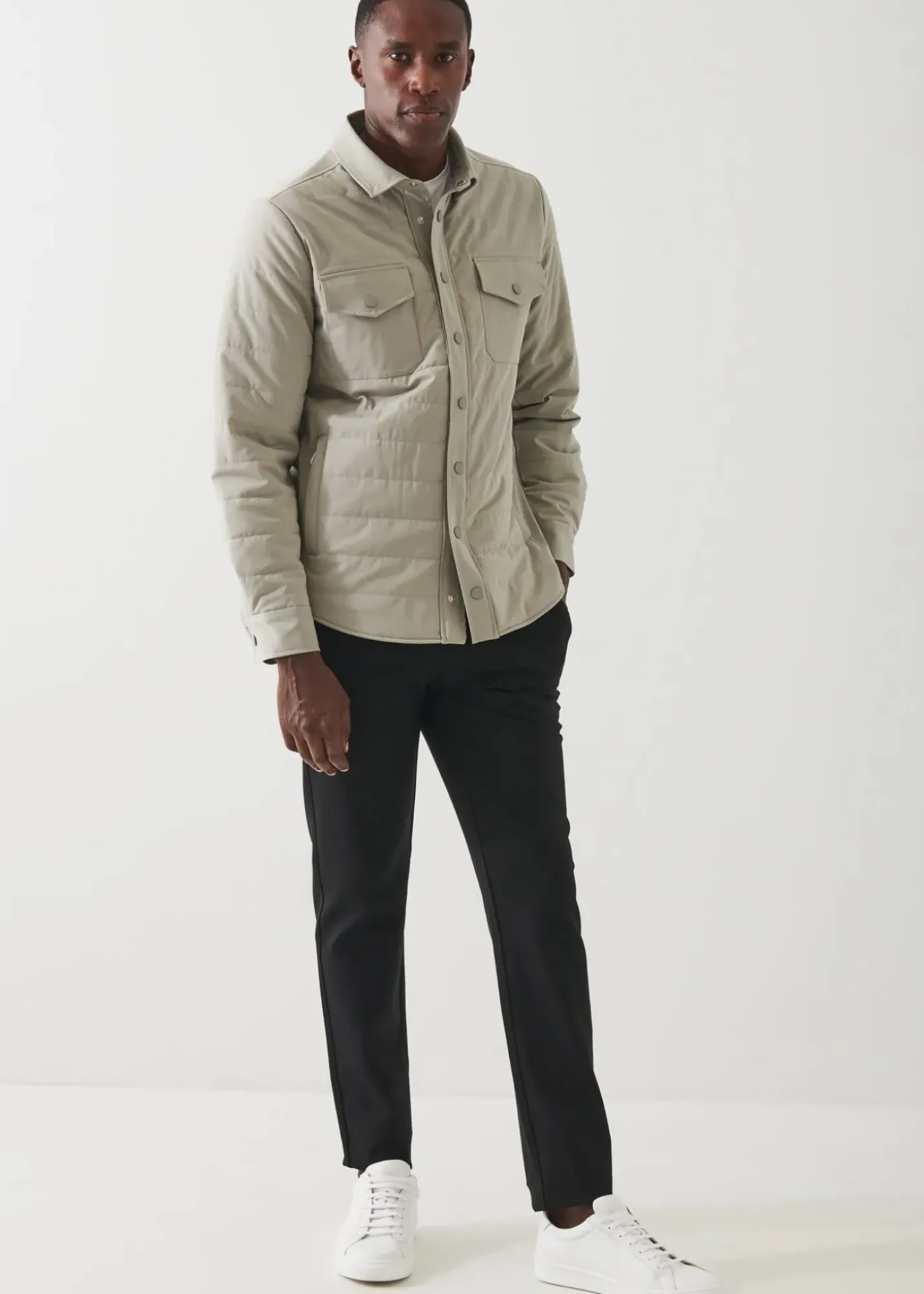 PATRICK ASSARAF Quilted Shirt Jacket|Men Shirt Jackets