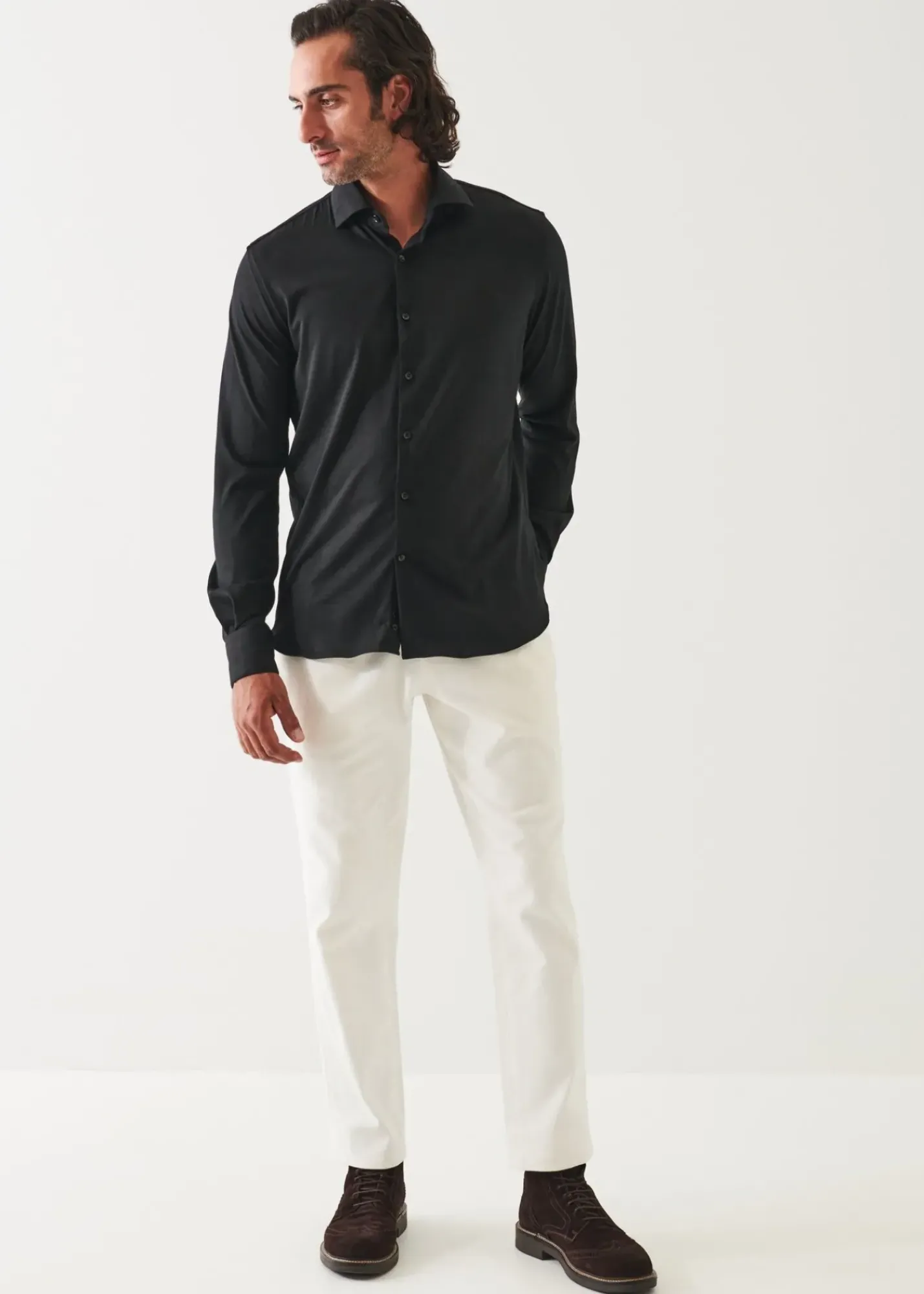 PATRICK ASSARAF Reda Active Wool Knit Shirt|Men Shirts