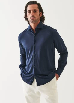 PATRICK ASSARAF Reda Active Wool Knit Shirt|Men Shirts