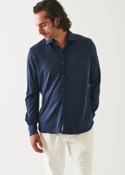 PATRICK ASSARAF Reda Active Wool Knit Shirt|Men Shirts