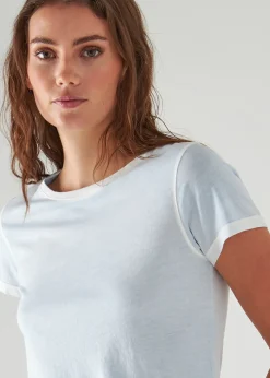 PATRICK ASSARAF Reverse Spray Lightweight Pima Cotton T-Shirt|Women T-Shirts