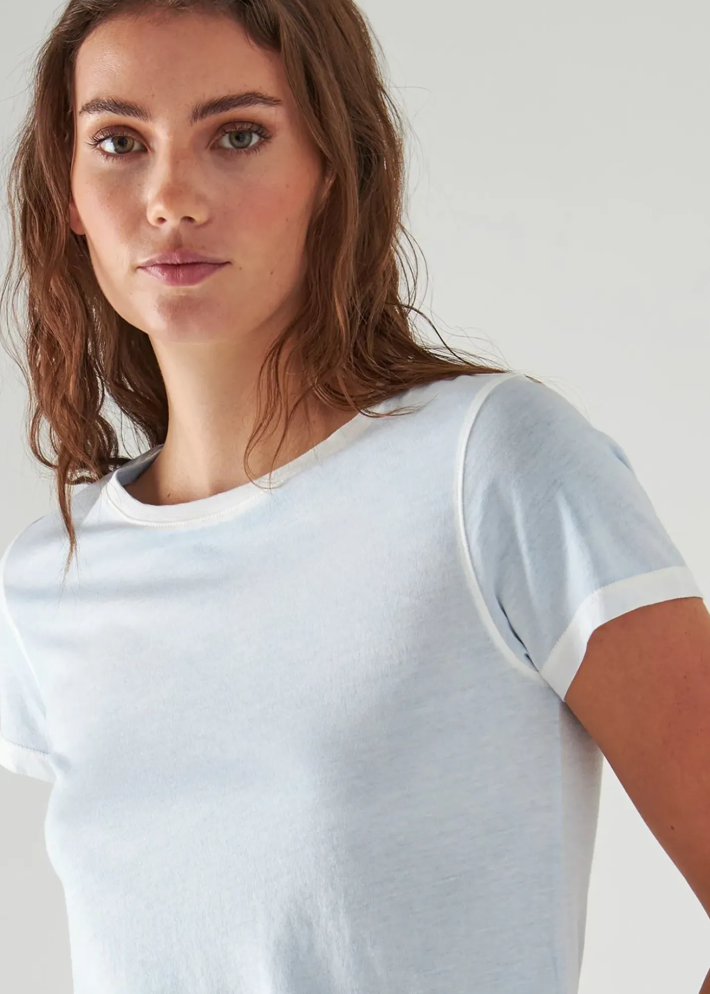PATRICK ASSARAF Reverse Spray Lightweight Pima Cotton T-Shirt|Women T-Shirts