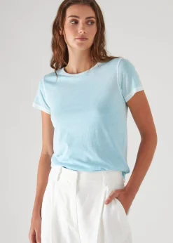 PATRICK ASSARAF Reverse Spray Lightweight Pima Cotton T-Shirt|Women T-Shirts