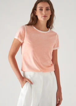 PATRICK ASSARAF Reverse Spray Lightweight Pima Cotton T-Shirt|Women T-Shirts