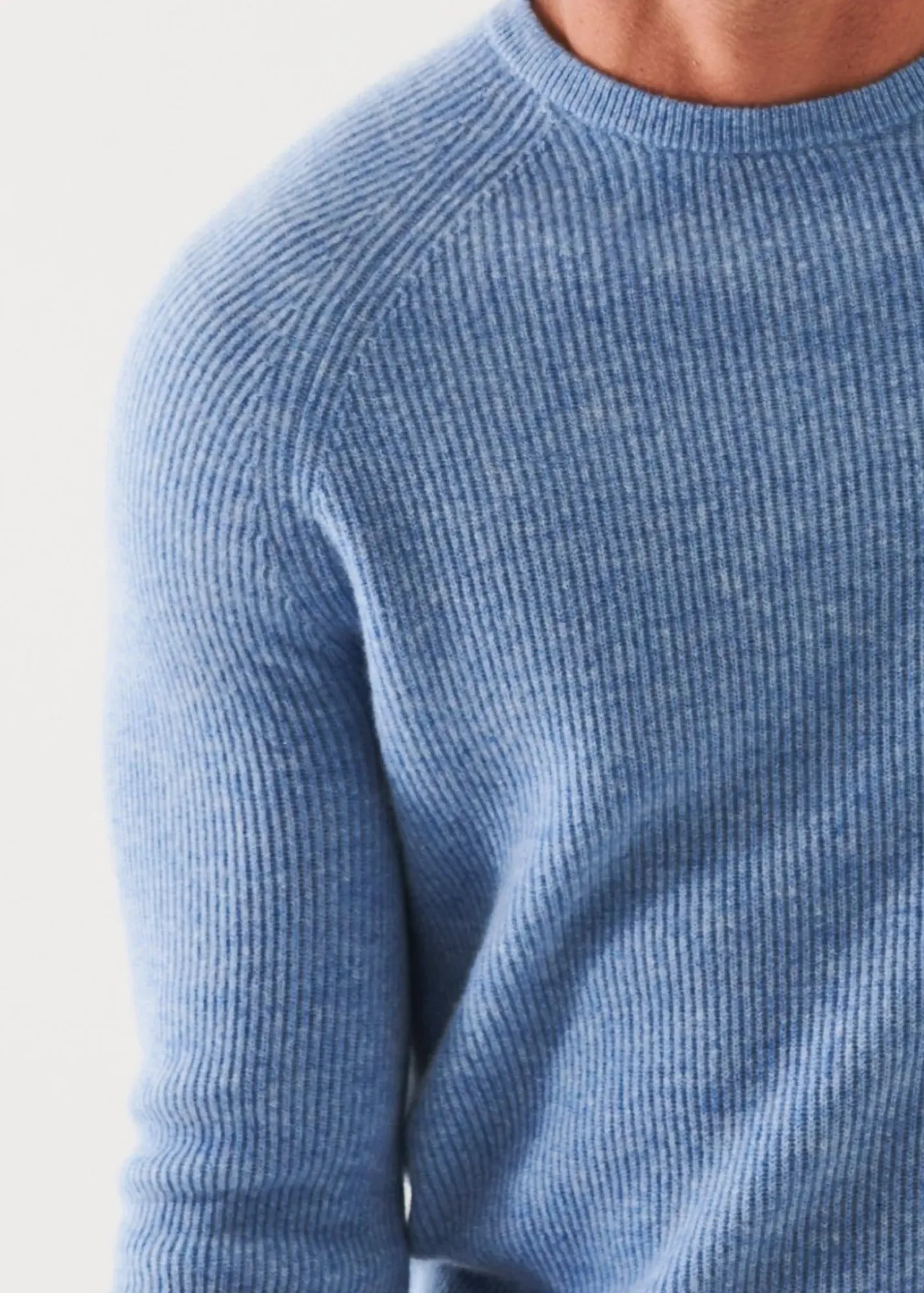 PATRICK ASSARAF Ribbed Cashmere Crewneck|Men Knitwear