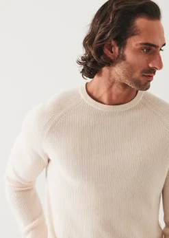 PATRICK ASSARAF Ribbed Cashmere Crewneck|Men Knitwear