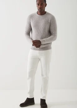 PATRICK ASSARAF Ribbed Cashmere Crewneck|Men Knitwear