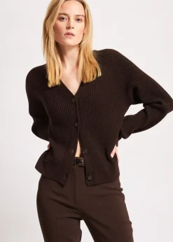 PATRICK ASSARAF Ribbed Merino Cardigan|Women Knitwear
