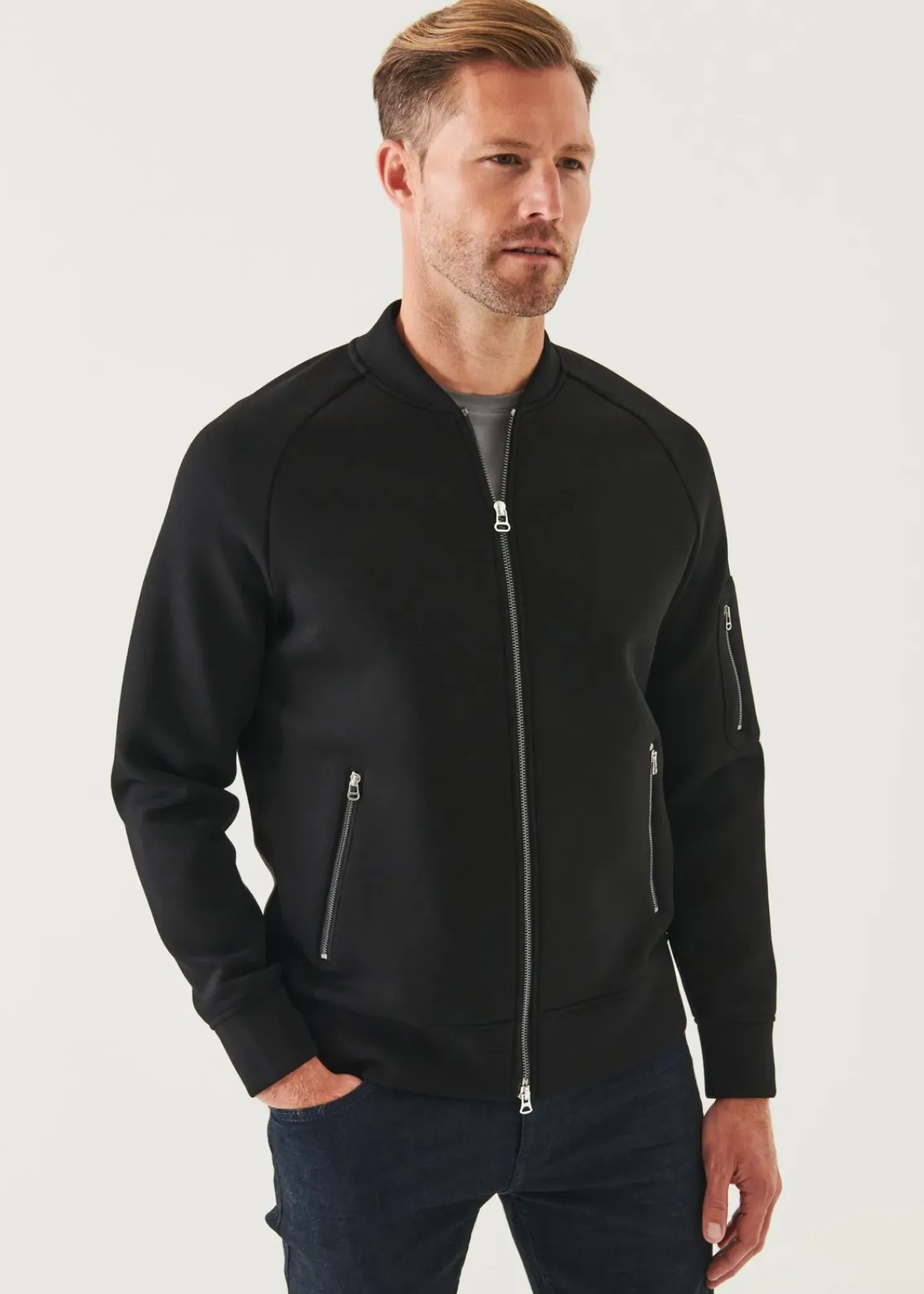 PATRICK ASSARAF Scuba Full-Zip Bomber|Men Outerwear