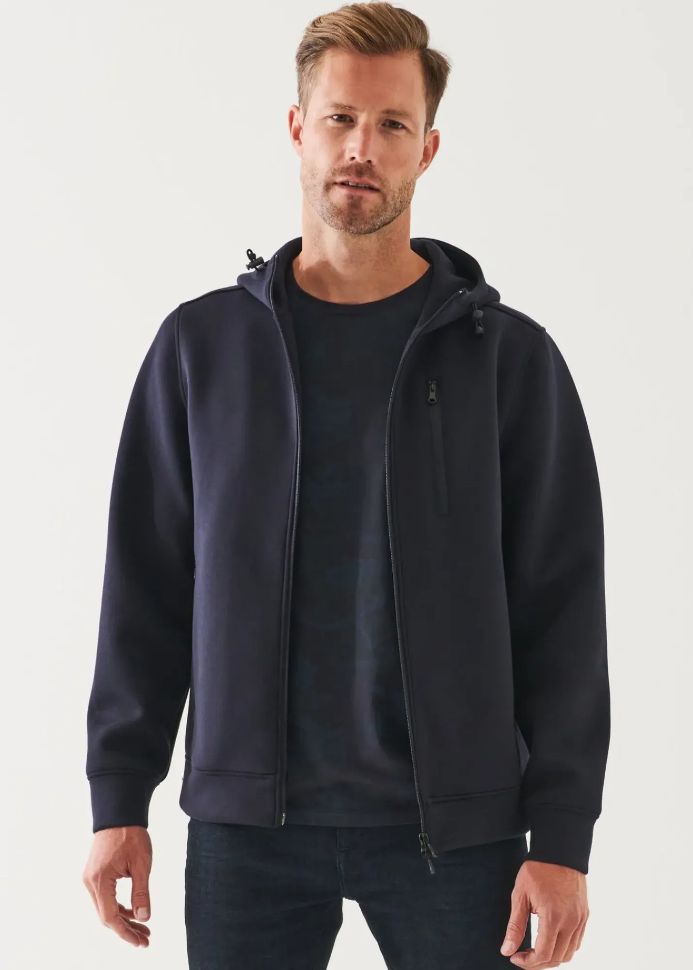 PATRICK ASSARAF Scuba Full-Zip Hoodie|Men Outerwear