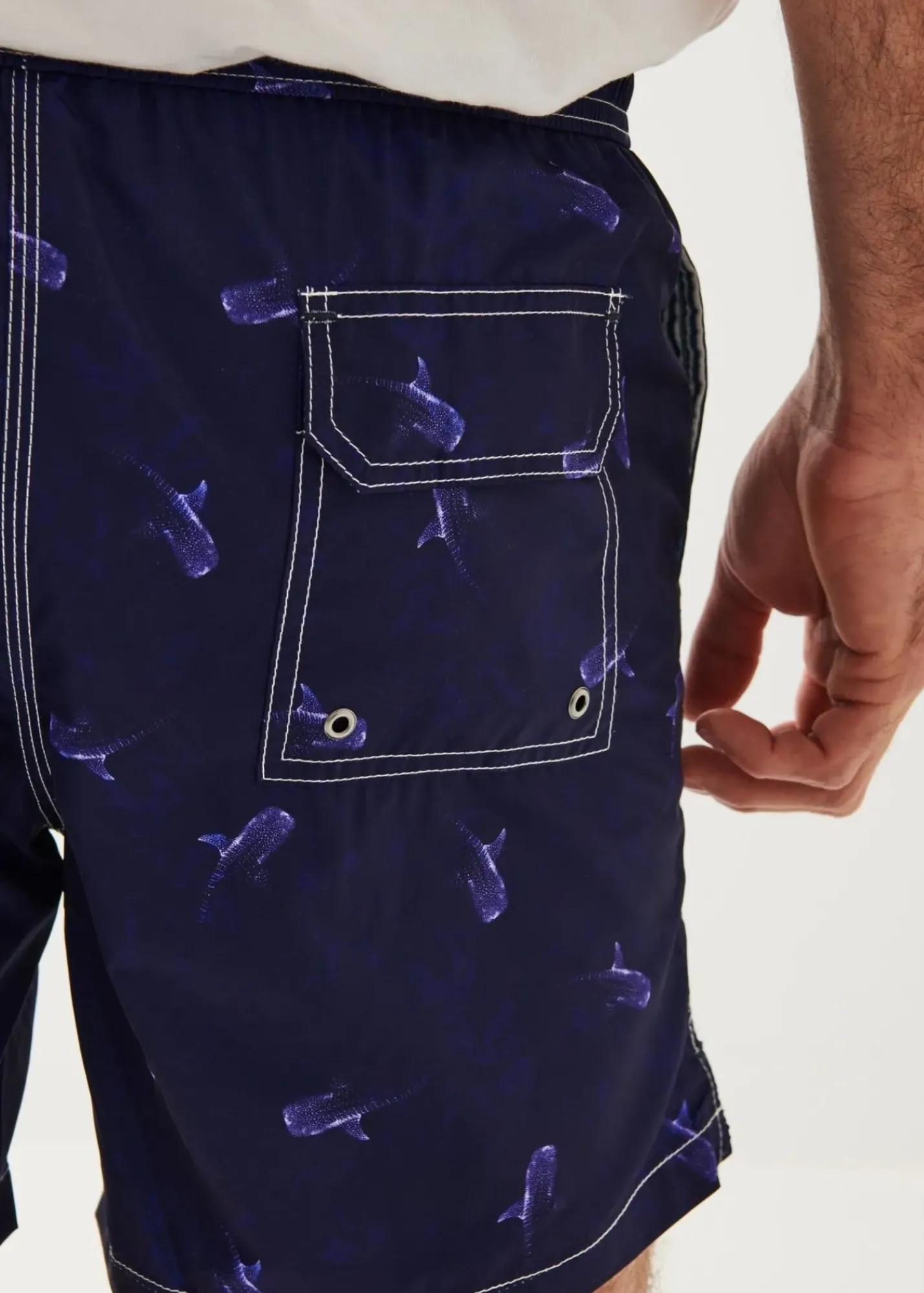 PATRICK ASSARAF Shark Print Swim Short|Men Bottoms