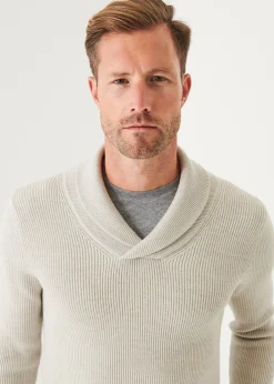 PATRICK ASSARAF Shawl Collar Merino Wool Sweater|Men Knitwear