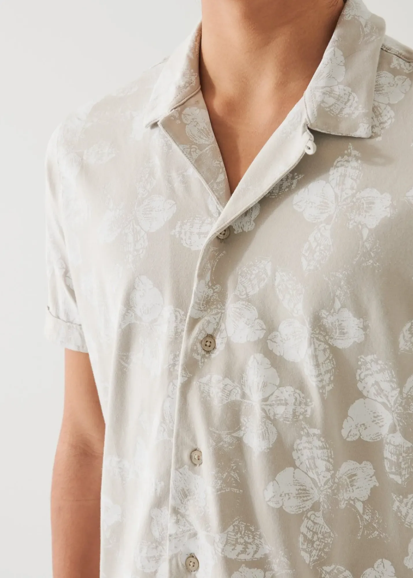 PATRICK ASSARAF Short Sleeve Linen Shirt|Men Shirts