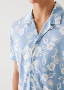 PATRICK ASSARAF Short Sleeve Linen Shirt|Men Shirts