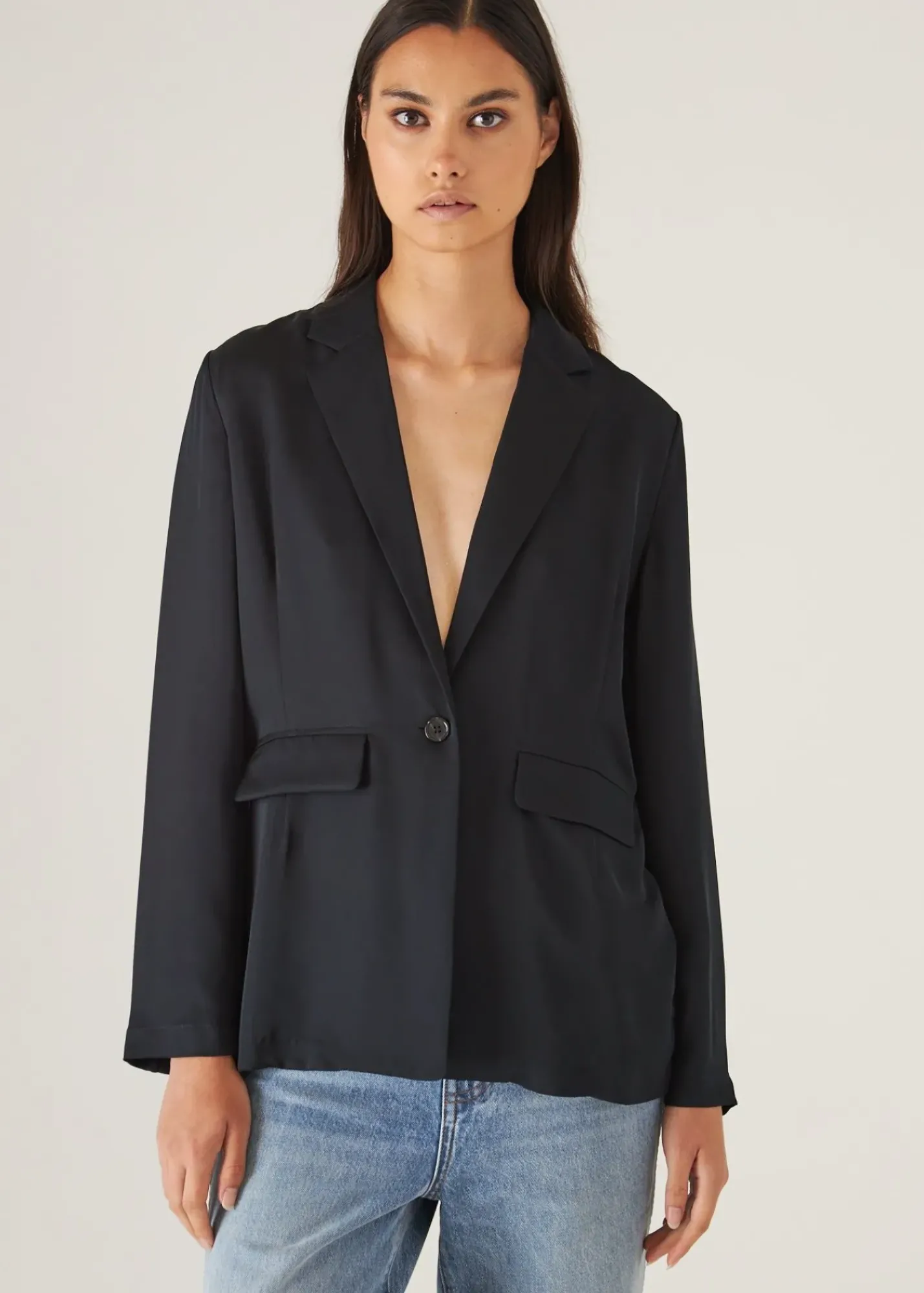 PATRICK ASSARAF Silk Single Breasted Blazer|Women Blazers