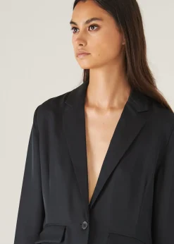 PATRICK ASSARAF Silk Single Breasted Blazer|Women Blazers