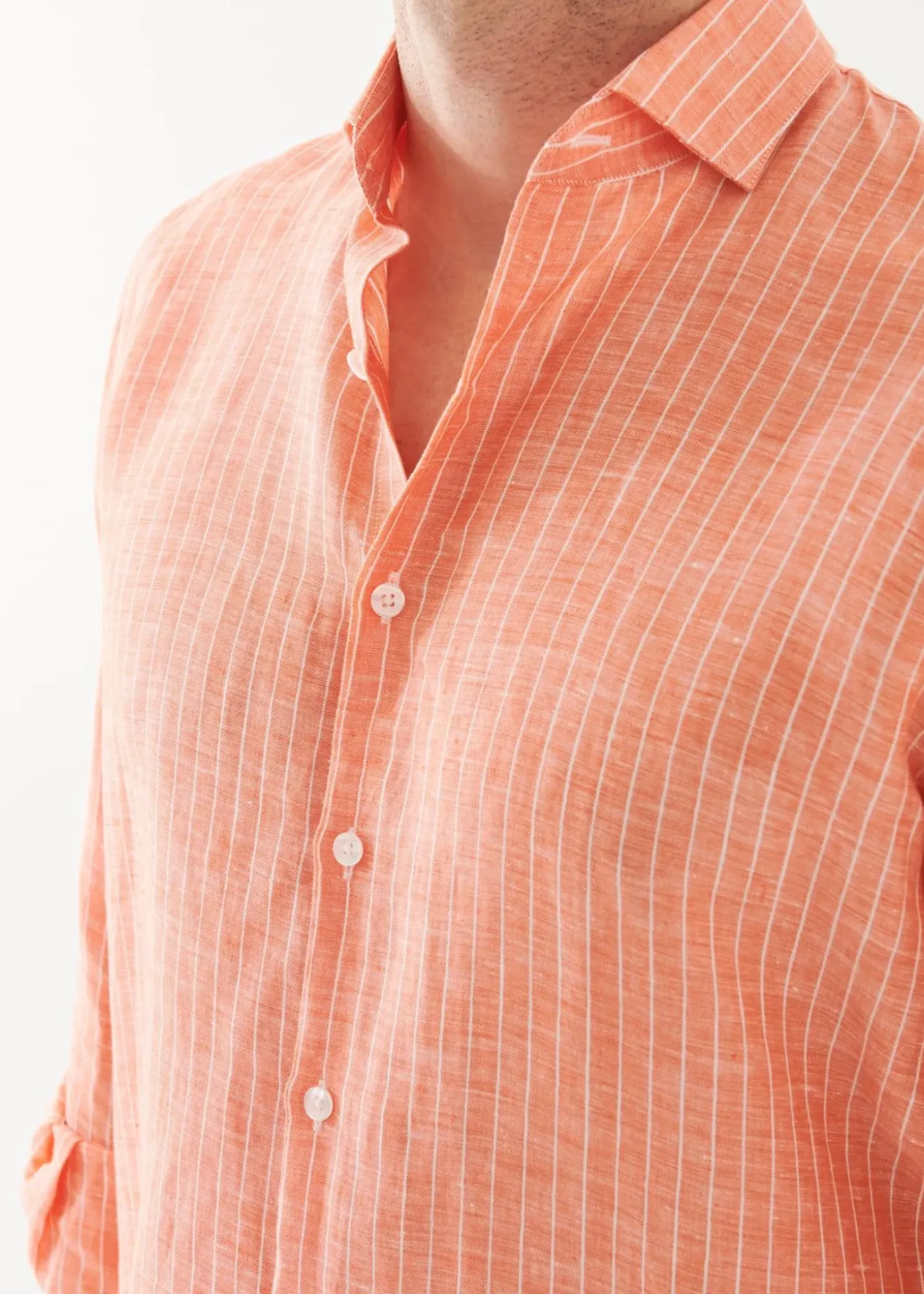 PATRICK ASSARAF Striped Linen Shirt|Men Shirts