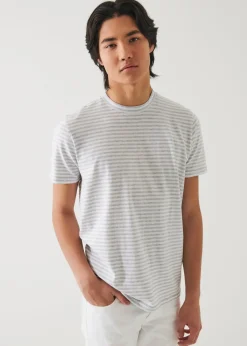 PATRICK ASSARAF Striped Pima Cotton Stretch T-Shirt|Men T-Shirts