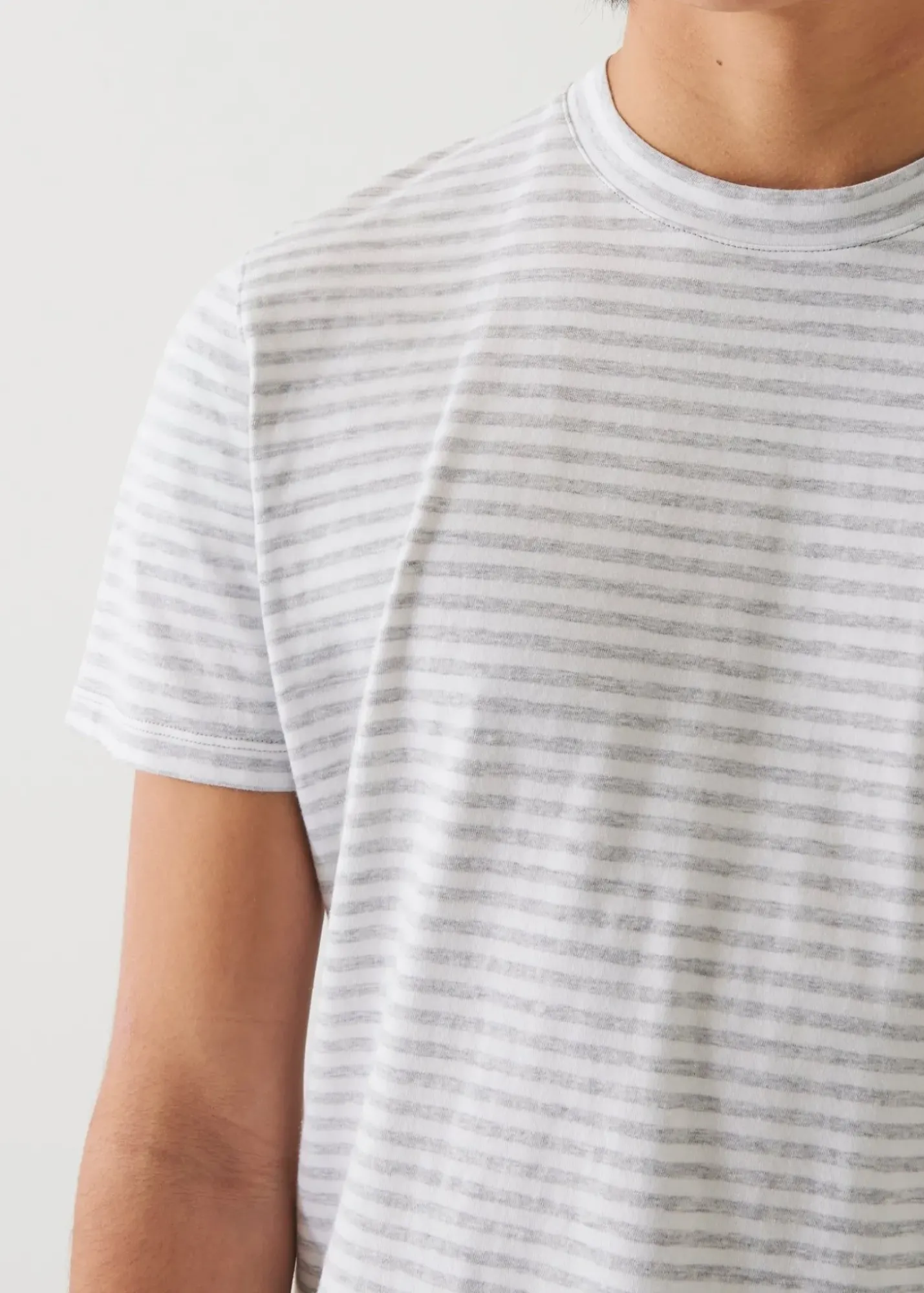 PATRICK ASSARAF Striped Pima Cotton Stretch T-Shirt|Men T-Shirts