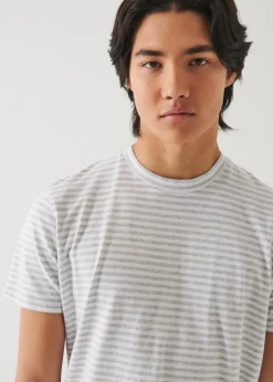 PATRICK ASSARAF Striped Pima Cotton Stretch T-Shirt|Men T-Shirts