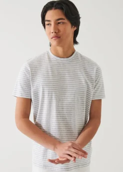 PATRICK ASSARAF Striped Pima Cotton Stretch T-Shirt|Men T-Shirts