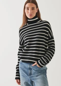 PATRICK ASSARAF Striped Turtleneck|Women Knitwear