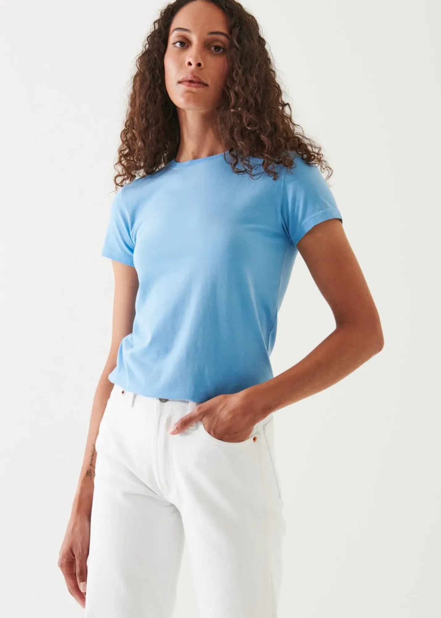 PATRICK ASSARAF Sublime Reactive Pima Cotton Stretch Slim T-Shirt|Women T-Shirts