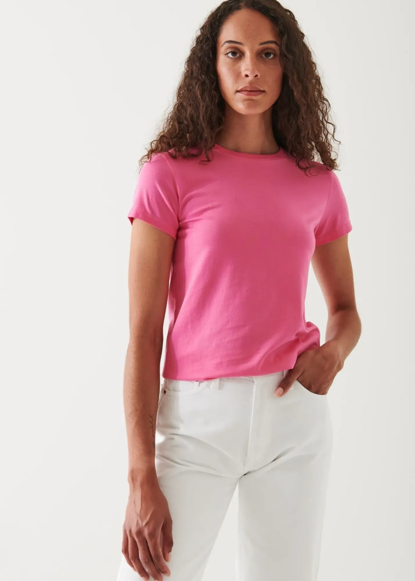 PATRICK ASSARAF Sublime Reactive Pima Cotton Stretch Slim T-Shirt|Women T-Shirts