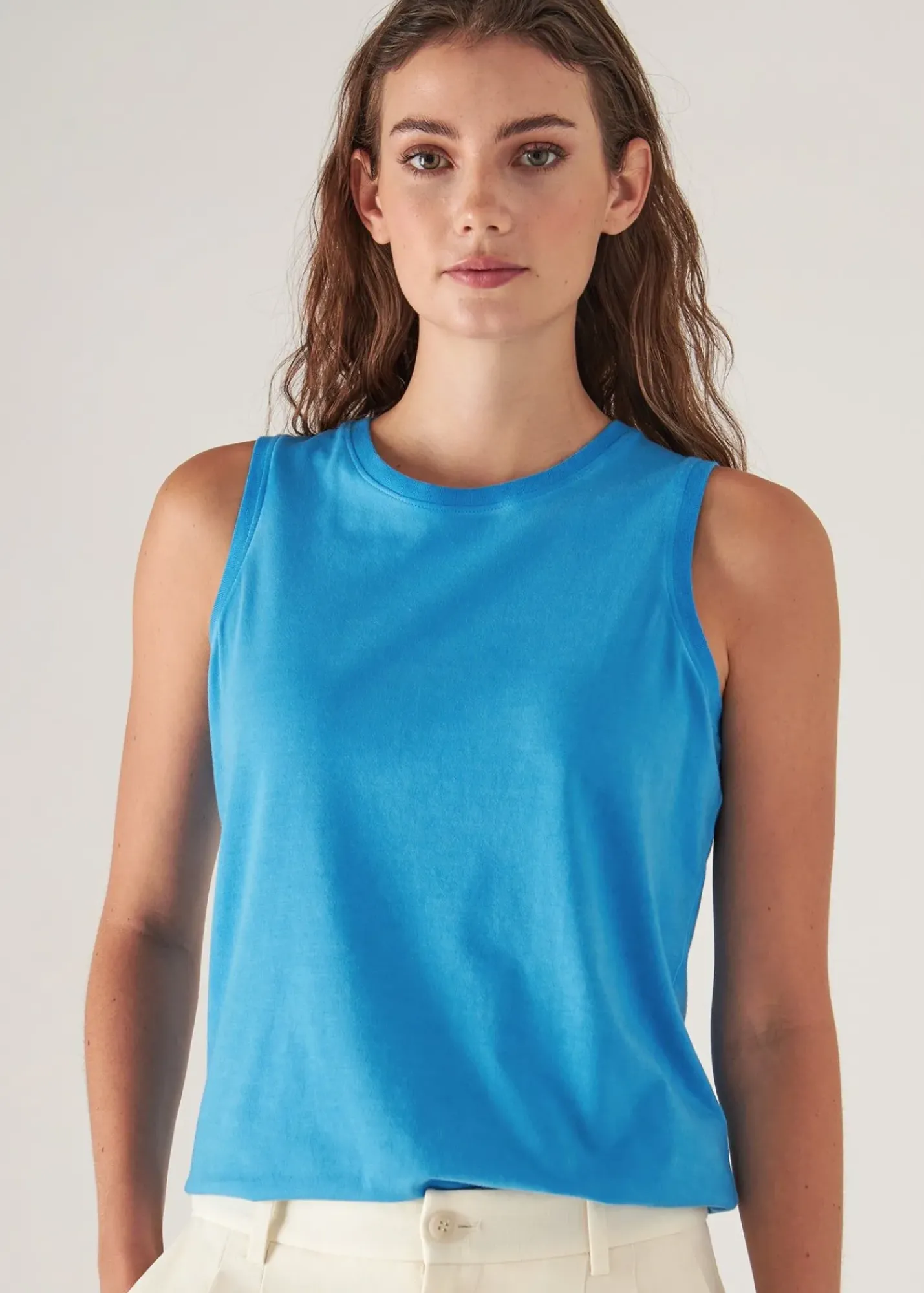 PATRICK ASSARAF Sublime Reactive Pima Cotton Stretch Boyfriend Tank|Women T-Shirts